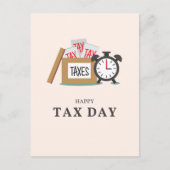 Happy Tax Day Postkarte (Vorderseite)