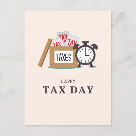 Happy Tax Day Postkarte (Vorderseite)