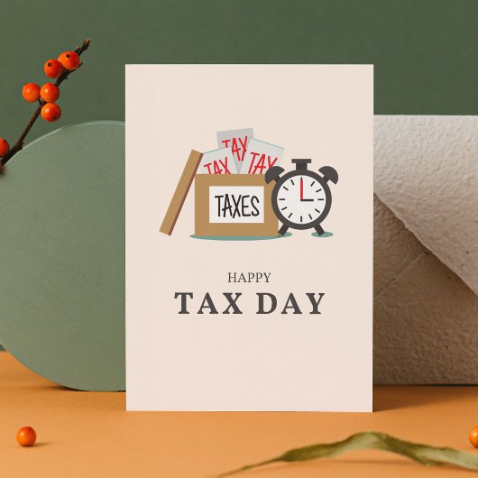 Happy Tax Day Postkarte