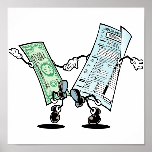 Happy Tax Refund Design Poster (Vorne)