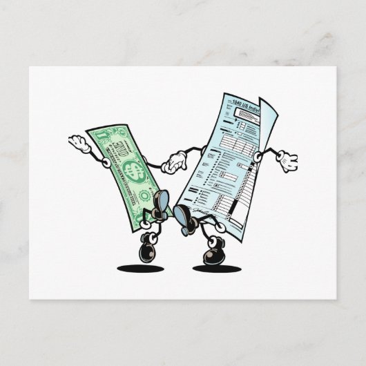 Happy Tax Refund Design Postkarte (Vorderseite)