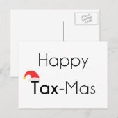Happy TaxMas Feiertagspostkarte (Vorne/Hinten)
