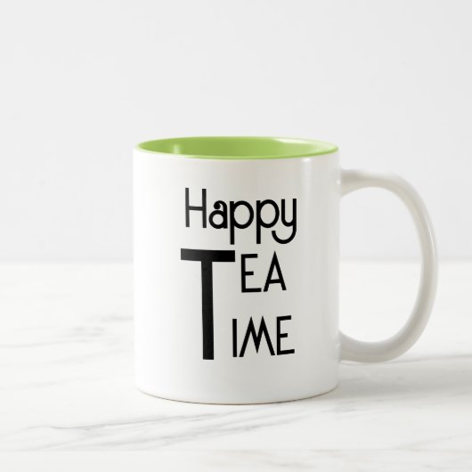 Happy Tea Time Zweifarbige Tasse (Rechts)