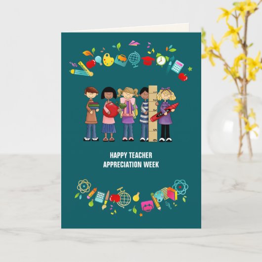 Happy Teacher Appreciation Week Custom Karte (Gelbe Blume)