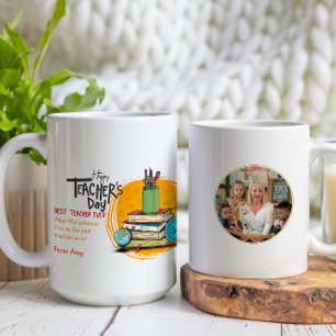 Happy Teacher Day Custom Foto Kaffeetasse