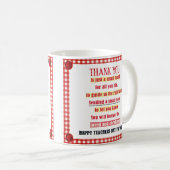 Happy Teacher Day für Sie Kaffeetasse (VorderseiteRechts)