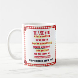 Happy Teacher Day für Sie Kaffeetasse