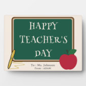 Happy Teacher’s Day – Modern Custom Name Plaque Fotoplatte (Vorderseite)