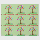 Happy Teachers Day Alphabet Tree Geschenkpapier (Flach)