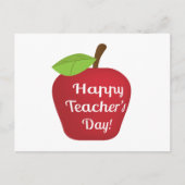 Happy Teacher's Day Apple Postkarte (Vorderseite)
