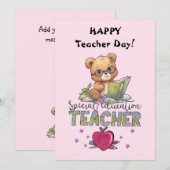 Happy Teachers Day Einladung (Vorne/Hinten)