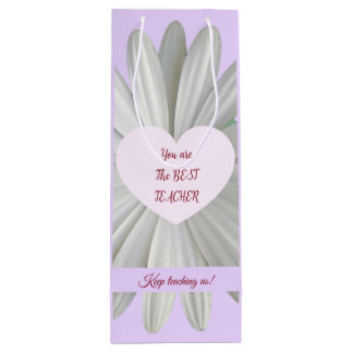 Happy Teachers Day Geschenktasche - Rosa Herz Dais Geschenktüte Für Weinflaschen