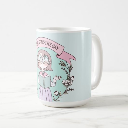 Happy Teachers Day Kaffeetasse (VorderseiteRechts)