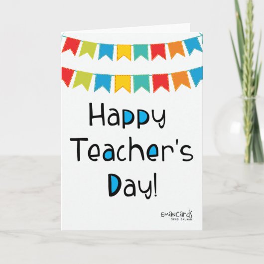 Happy Teacher's Day Karte (Vorderseite)