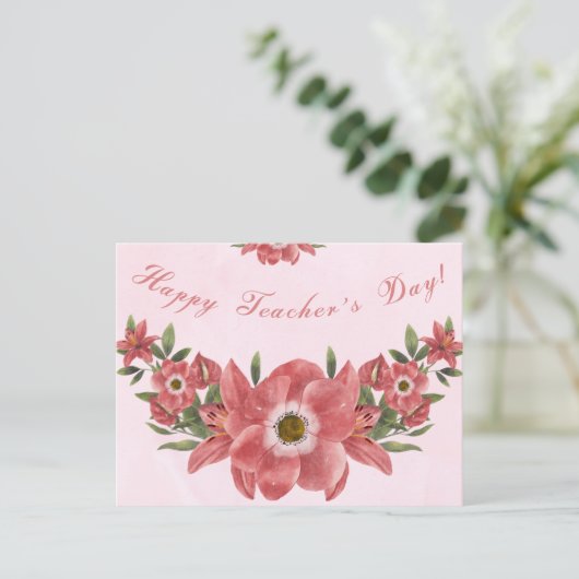 Happy Teachers Day Postkarte (Stehend Vorderseite)