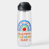 Happy Teachers Day Rainbow & Apple Trinkflasche (Rückseite)