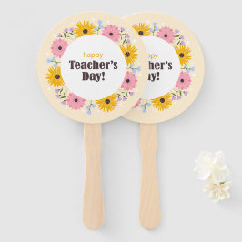 Happy Teacher's Day Wild Flowers Fächer