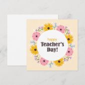 Happy Teacher's Day Wild Flowers Feiertagskarte (Vorne/Hinten)