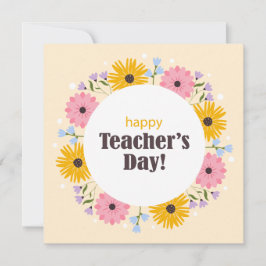 Happy Teacher's Day Wild Flowers Feiertagskarte