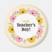 Happy Teacher's Day Wild Flowers Magnet (Vorne)