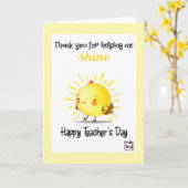 Happy Teacher's Day with Sunshine Karte (Gelbe Blume)