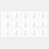 "Happy Tears" Labels für Hochzeitsleder, Kleenex Etiketten (Blatt)