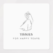 "Happy Tears" Labels für Hochzeitsleder, Kleenex Etiketten (Design 2)