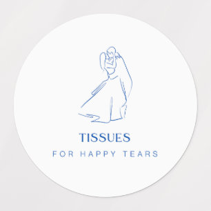 "Happy Tears" Moderne Labels für Gewebe, Kleenex Etiketten
