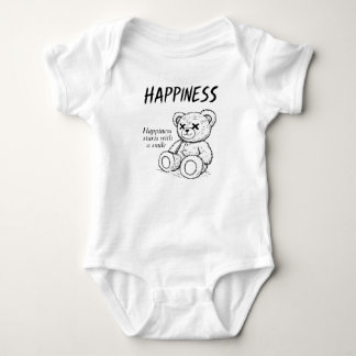 Happy Teddy Baby Liebe Strampler