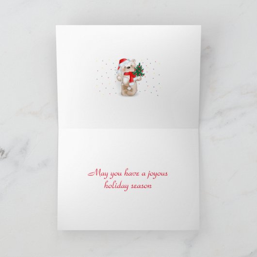 Happy Teddy Bar Feiertagskarte (Innenseite)