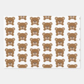 Happy Teddy Bear Gift Wrap - Sofort lächeln Geschenkpapier Set (Vorderseite 2)