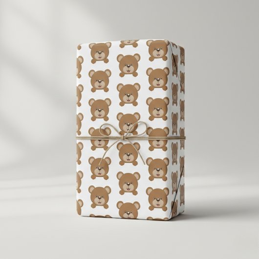 Happy Teddy Bear Gift Wrap - Sofort lächeln Geschenkpapier Set