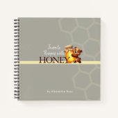 Happy Teddy Bear Honey Jar Honeycomb Recipes Notizblock (Vorderseite)