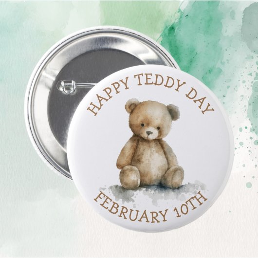 Happy Teddy Day | 10. Februar Button