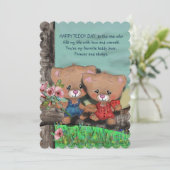 Happy Teddy Day Feiertagskarte (Stehend Vorderseite)