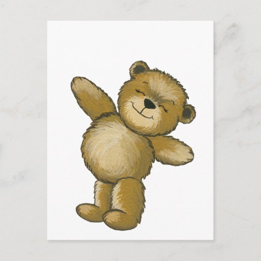 Happy Teddy Postkarte (Vorderseite)