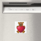 Happy Teddybär mit Herz-Cartoon Magnet (In Situ (Geschirrspüler))