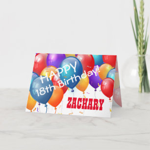 Happy Teen 18. Geburtstag mit bunten Balloons Karte
