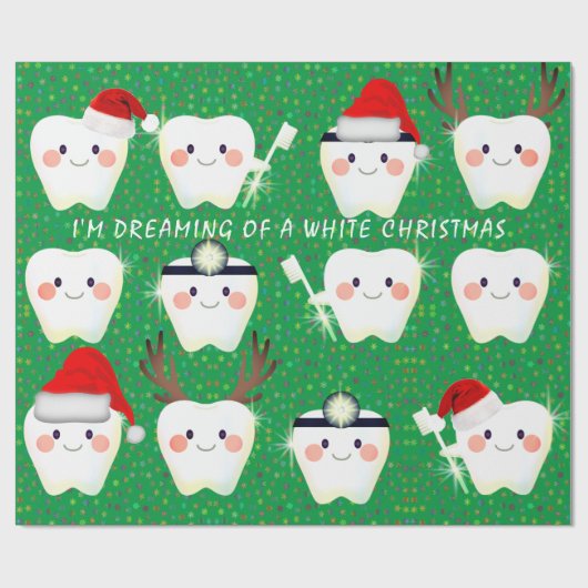 Happy Teeth Christmas Geschenkpapier (Flach)