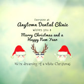 Happy Teeth Dress for Christmas Fensteraufkleber (Blatt 3)