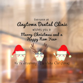 Happy Teeth Dress for Christmas Fensteraufkleber (Blatt 2)