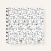 Happy Teeth Pattern Notizblock (Vorderseite)