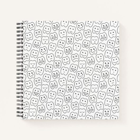 Happy Teeth Pattern Notizblock (Vorderseite)