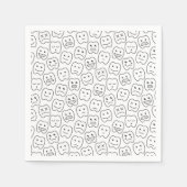 Happy Teeth Pattern Serviette (Vorderseite)