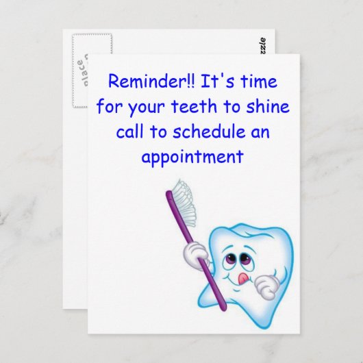 Happy Teeth Postkarte (Vorne/Hinten)