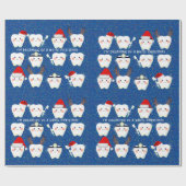 Happy Teeth und Snow Blue Weihnachten Geschenkpapier (Flach)