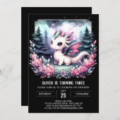 Happy Template Dragon Birthday Einladung (Vorne/Hinten)