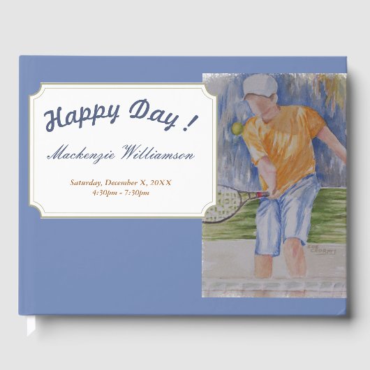 HAPPY TENNIS PLAYER GÄSTEBUCH (Vorderseite)