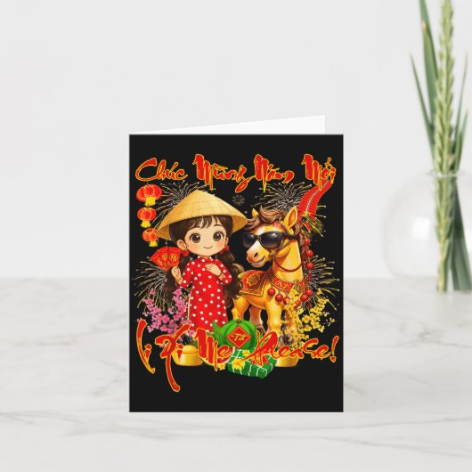 Happy Tet Chuc Mung Nam Moi 2026 Li Xi Me Please K Karte (Vorderseite)