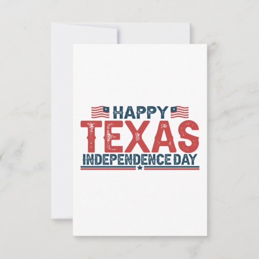Happy Texas Independence Day American Patriotic Dankeskarte (Vorderseite)